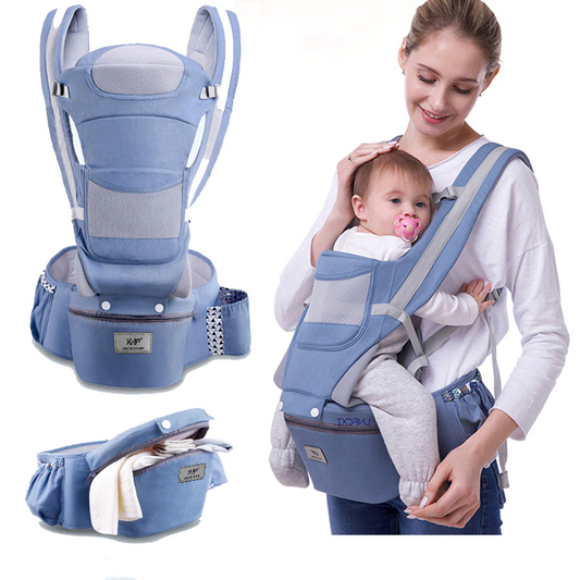 Ergonomic Baby Carrier with Adjustable Head and Thigh Support evlune