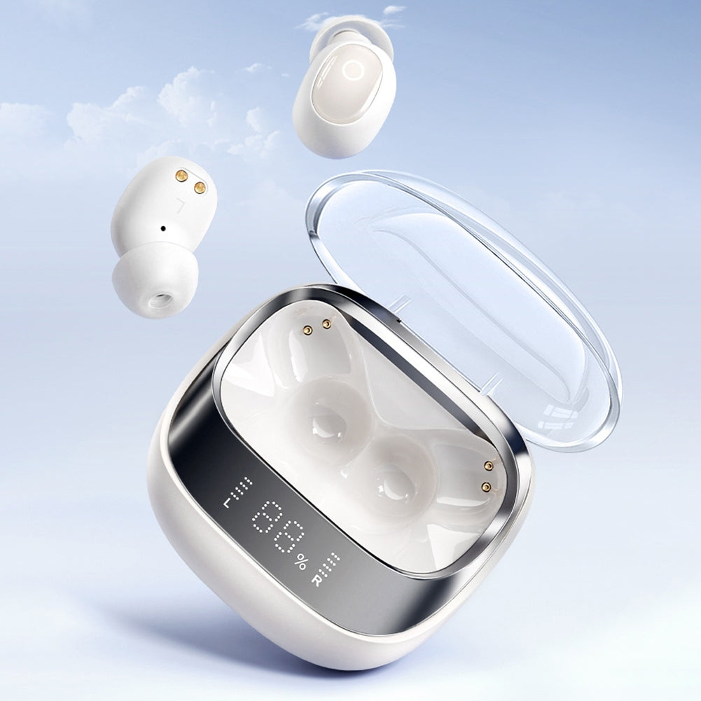 Wireless Bluetooth 5.3 Headphones with Digital Display - IPX4 Waterproof In-Ear Earbuds with Jerry Chip, 8+ Hour Battery Life (DB2)