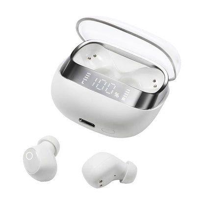 Wireless Bluetooth 5.3 Headphones with Digital Display - IPX4 Waterproof In-Ear Earbuds with Jerry Chip, 8+ Hour Battery Life (DB2)