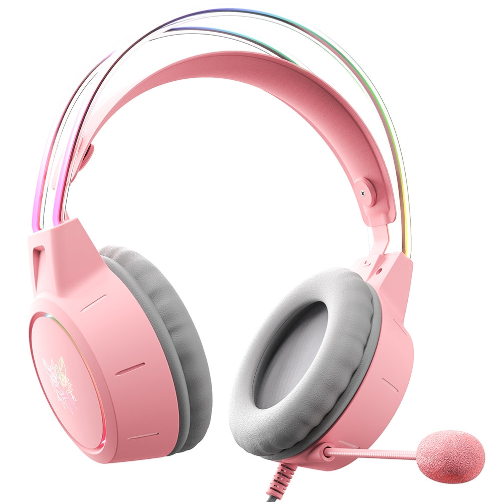 ONIKUMA X15 PRO RGB Gaming Headset with Noise Cancelling Microphone - Wired Surround Sound PC Gaming Headphones with Dynamic RGB Lighting for PC, PS4, Xbox, Battle Royale Games - Black