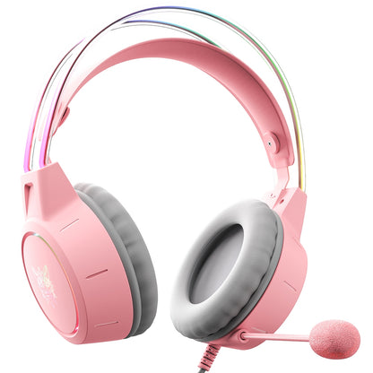 ONIKUMA X15 PRO RGB Gaming Headset with Noise Cancelling Microphone - Wired Surround Sound PC Gaming Headphones with Dynamic RGB Lighting for PC, PS4, Xbox, Battle Royale Games - Black