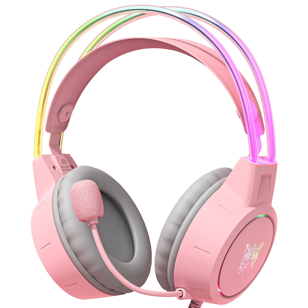 ONIKUMA X15 PRO RGB Gaming Headset with Noise Cancelling Microphone - Wired Surround Sound PC Gaming Headphones with Dynamic RGB Lighting for PC, PS4, Xbox, Battle Royale Games - Black
