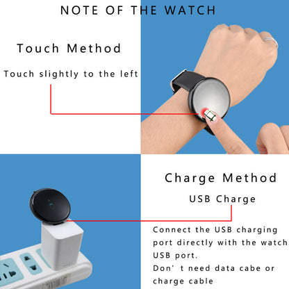 D18 1.44" Sports Smart Watch with Round Screen - Heart Rate, Blood Pressure, Sleep Monitor & Activity Tracker - Red