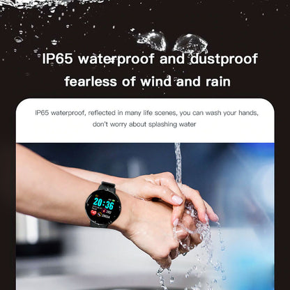 D18 1.44" Sports Smart Watch with Round Screen - Heart Rate, Blood Pressure, Sleep Monitor & Activity Tracker - Red