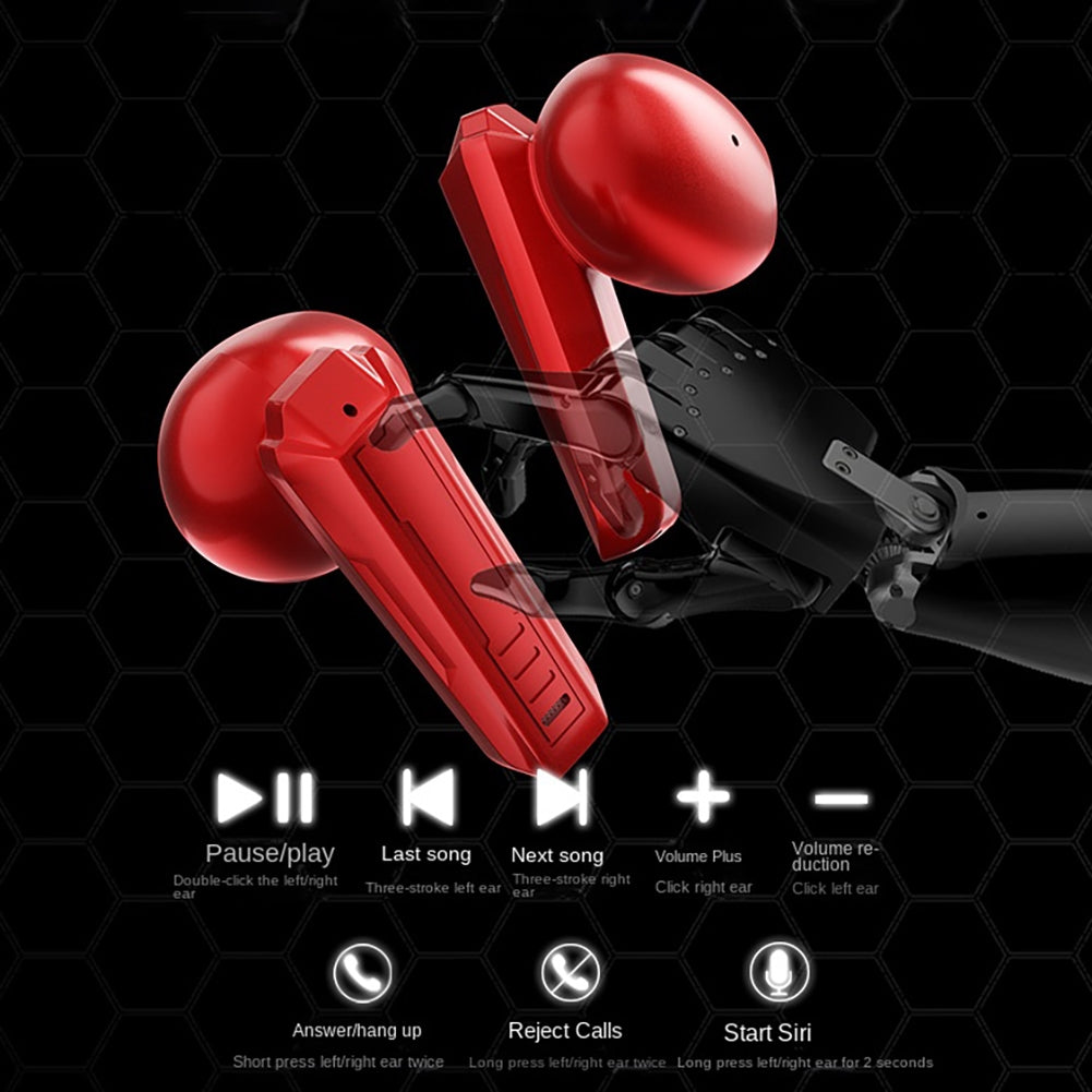 Gx-9 Bluetooth 5.3 Headphones Noise Reduction Bass Music Earphone Wireless Game Headset Blue