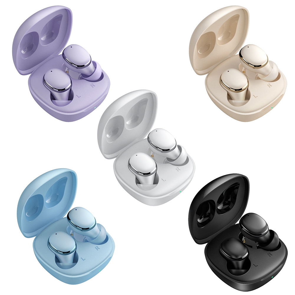 XY11 Wireless Earphones Noise Canceling Earbuds In-Ear Earphones Ultra Long Playtime Earphones For Workout Driving Running Working Hiking Travelling Purple XY-11 single and binaural use