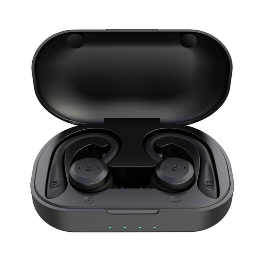 Bluetooth Headphones Ear Hook Stereo Noise Cancellation Music Earphones Waterproof Sports Headset Black