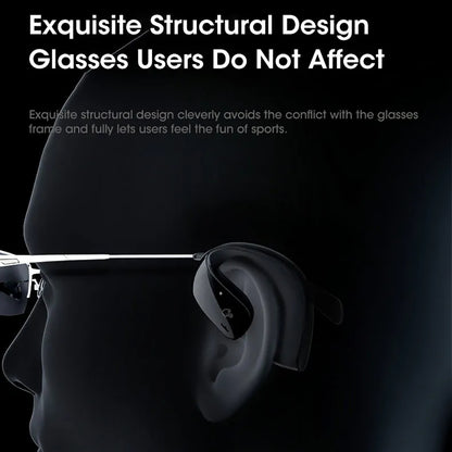 T22 TWS Wireless Bluetooth 5.3 Bone Conduction Headphones with Touch Control, Ear Clip Design, Noise Reduction, IPX5 Waterproof - Gray