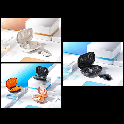 T22 TWS Wireless Bluetooth 5.3 Bone Conduction Headphones with Touch Control, Ear Clip Design, Noise Reduction, IPX5 Waterproof - Gray