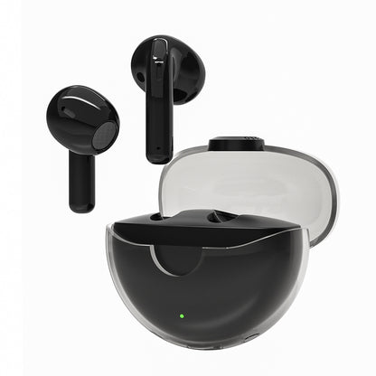 XY-90 Wireless Earbuds Bluetooth 5.3 with Transparent Charging Case | TWS True Wireless Earphones with HIFI Sound, Built-in Mic, Long Battery Life, IPX5 Waterproof, Touch Control for Sports, Work, Travel & Video Calls - White