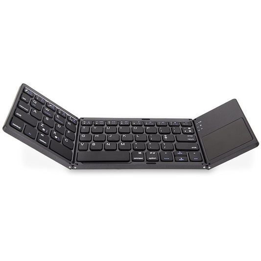 Foldable Bluetooth Keyboard with Multi Touch Touchpad Tablet Smartphone and Laptop Aircraft Grade Aluminum evlune
