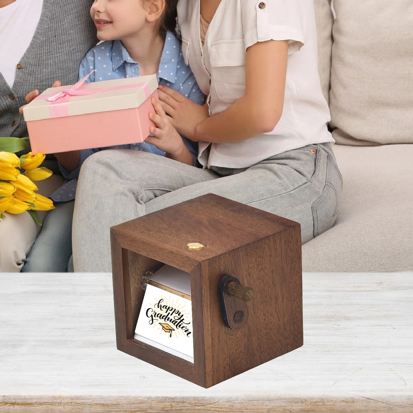 Hand Crank Photo Storage Box evlune