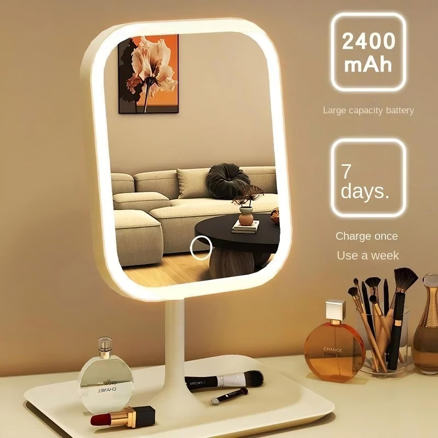 LED Makeup Mirror BeautyView 360 evlune