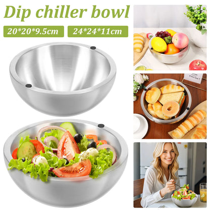 Large Stainless Steel Cooling Bowl For Salads