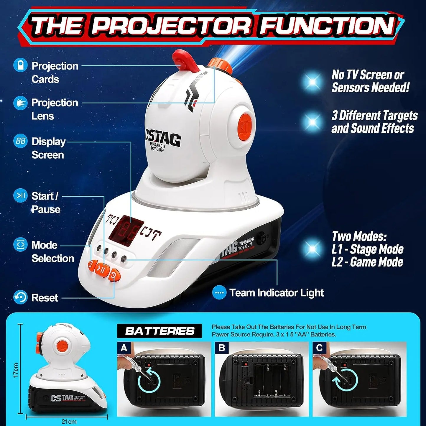  Motion Sensing Projector Shooting Game evlune