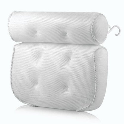 Neck Back Support Bathtub Pillow 2 Panel Headrest Waterproof Spa Relaxation evlune