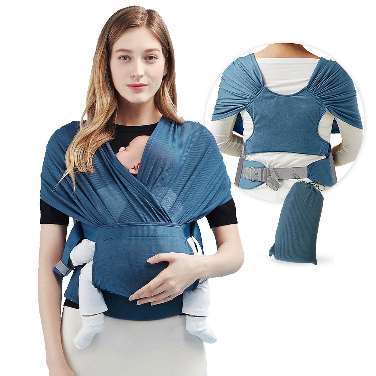 Newborn Carrier Stretchy Baby Sling Wrap Hip Healthy evlune