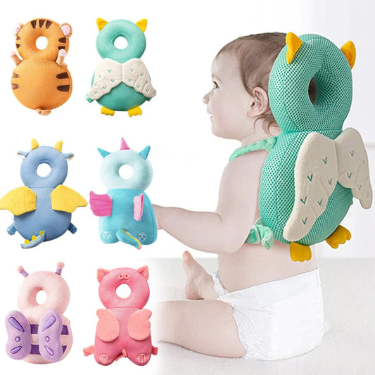 Newborn Protection Pillow Baby Head Back Safety Cushion with Adjustable Straps evlune