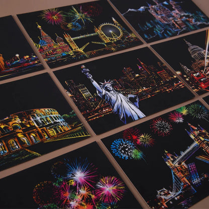 Night Sky Scratch Art DIY evlune