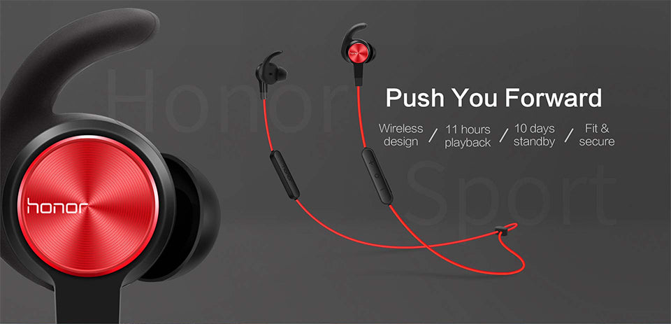 Original HUAWEI Honor XSport AM61 Bluetooth 4.1 Wireless Sports Earbuds with Mic - IPX5 Sweatproof In-Ear Headphones (Red)