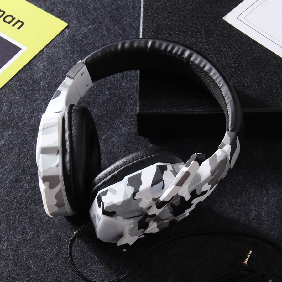 Earphone Gaming Headset Camouflage Headphones with Microphone for PC Laptop Camouflage Blue PS4 Edition