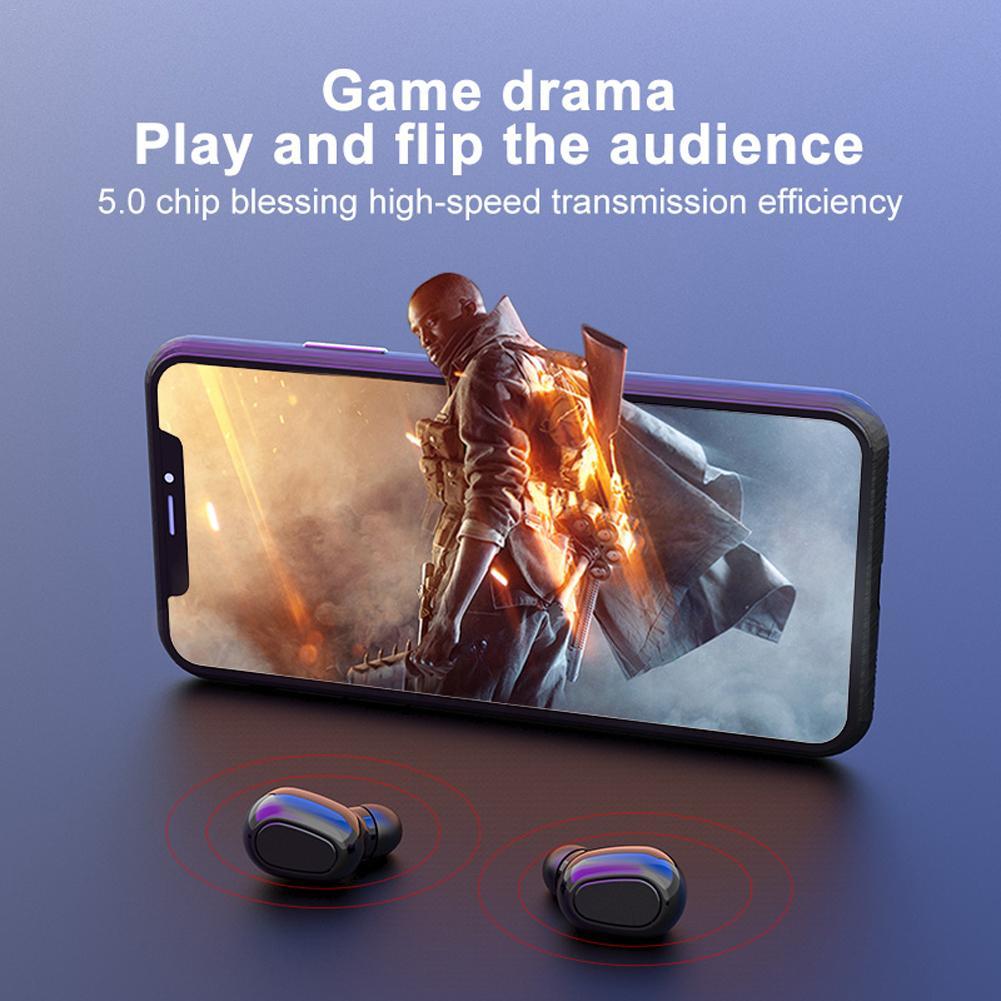 L21 True HIFI Wireless Bluetooth 5.0 Earbuds Sport Twins Stereo Headset with Portable Charging Case - White
