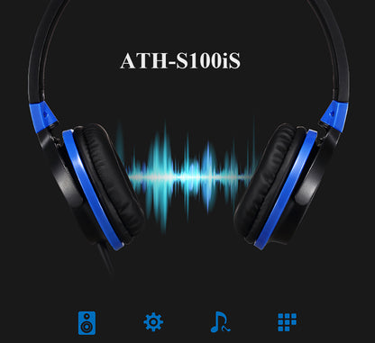 Audio-Technica ATH-S100iS Pink Wired On-Ear Headphones with In-Line Microphone for Smartphones and Computers