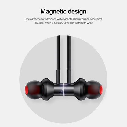 Original LENOVO HE05PRO Neckband Wireless Bluetooth 5.0 Earphones with CVC Noise Cancelling Mic, IPX5 Sport Waterproof, Magnetic Design, Long Battery Life - Red