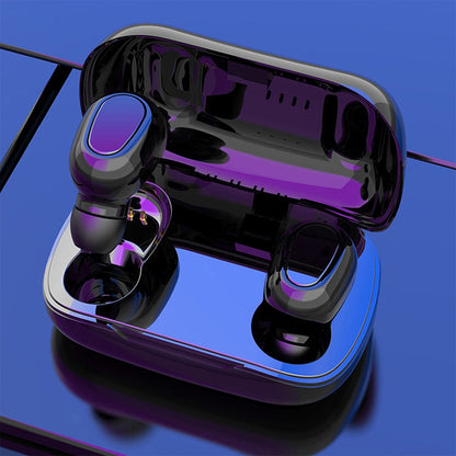 L21 Bluetooth 5.0 TWS Wireless Earbuds In-Ear 3D Stereo Surround Sound Earphones with 350mAh Charging Case Sweat-Proof Design (Pink)