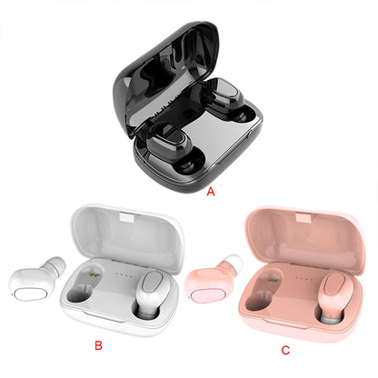 L21 Bluetooth 5.0 TWS Wireless Earbuds In-Ear 3D Stereo Surround Sound Earphones with 350mAh Charging Case Sweat-Proof Design (Pink)