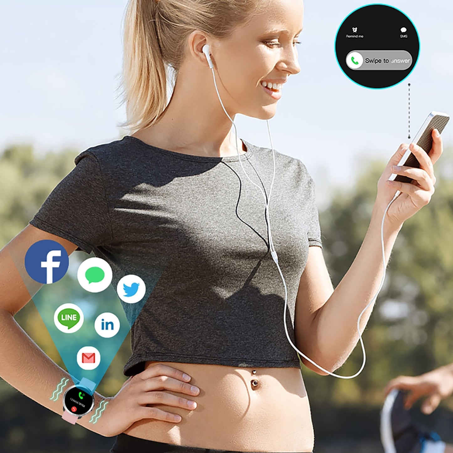 ZEBLAZE M18plus Business Smart Watch with Advanced Health Monitoring - Heart Rate, Blood Oxygen, ECG & Multi-Sport Fitness Tracker