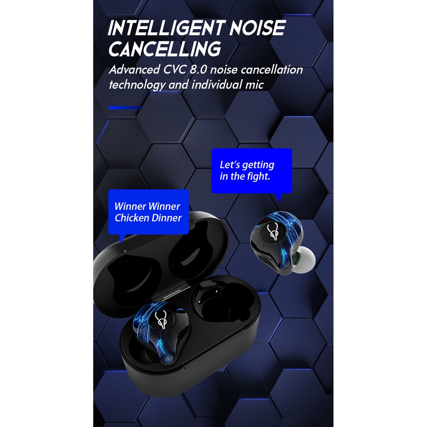 Sabbat G12 Elite True Wireless Earbuds Bluetooth 5.2 Gaming Headphones with Noise Reduction - Low Latency Sport Earphones in Yellow