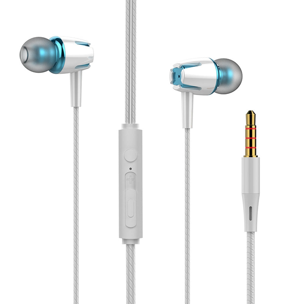 Luminous Subwoofer In-Ear Headphones E18 - 3.5mm Jack Noise Cancelling Sport Earbuds with Built-in Microphone for Hands-Free Calling