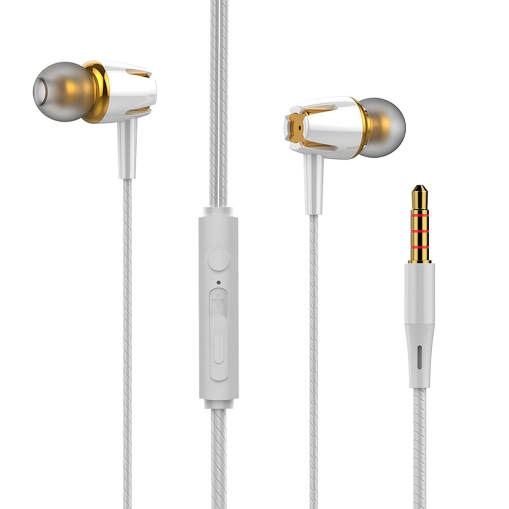 Luminous Subwoofer In-Ear Headphones E18 - 3.5mm Jack Noise Cancelling Sport Earbuds with Built-in Microphone for Hands-Free Calling