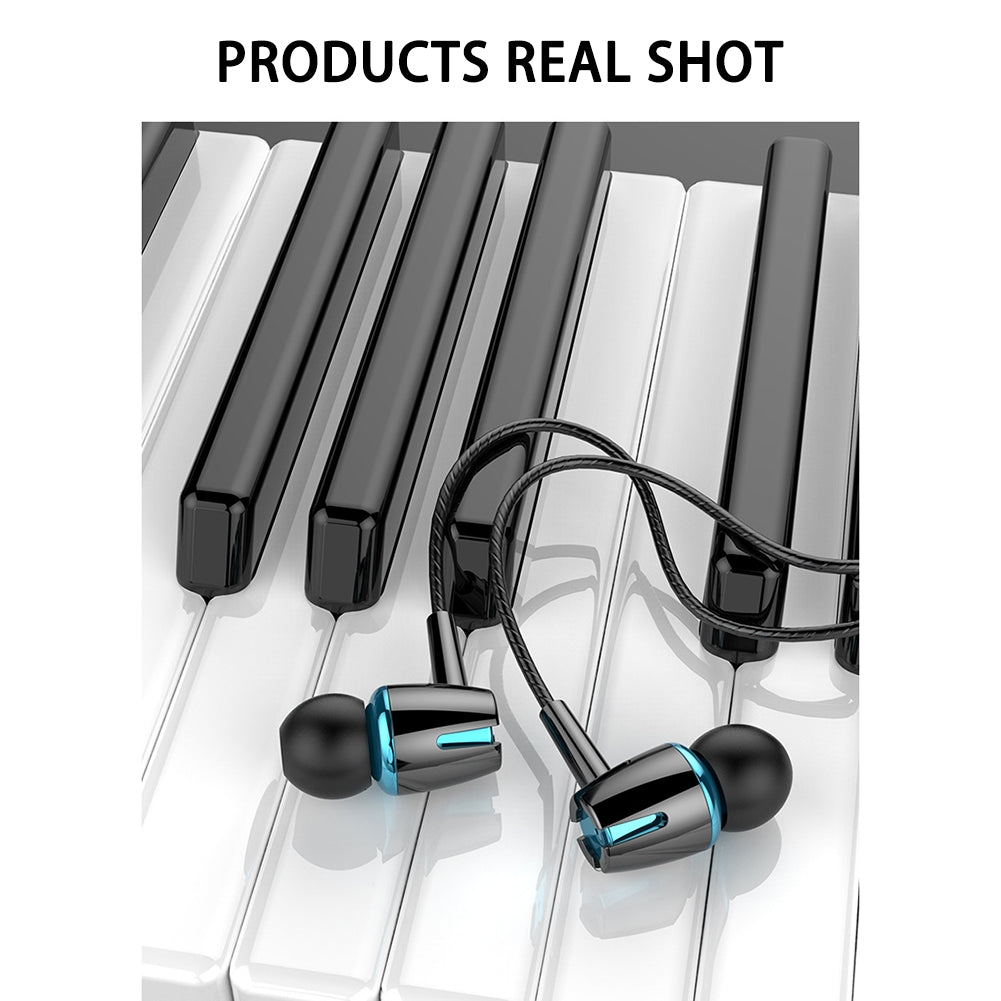 Luminous Subwoofer In-Ear Headphones E18 - 3.5mm Jack Noise Cancelling Sport Earbuds with Built-in Microphone for Hands-Free Calling