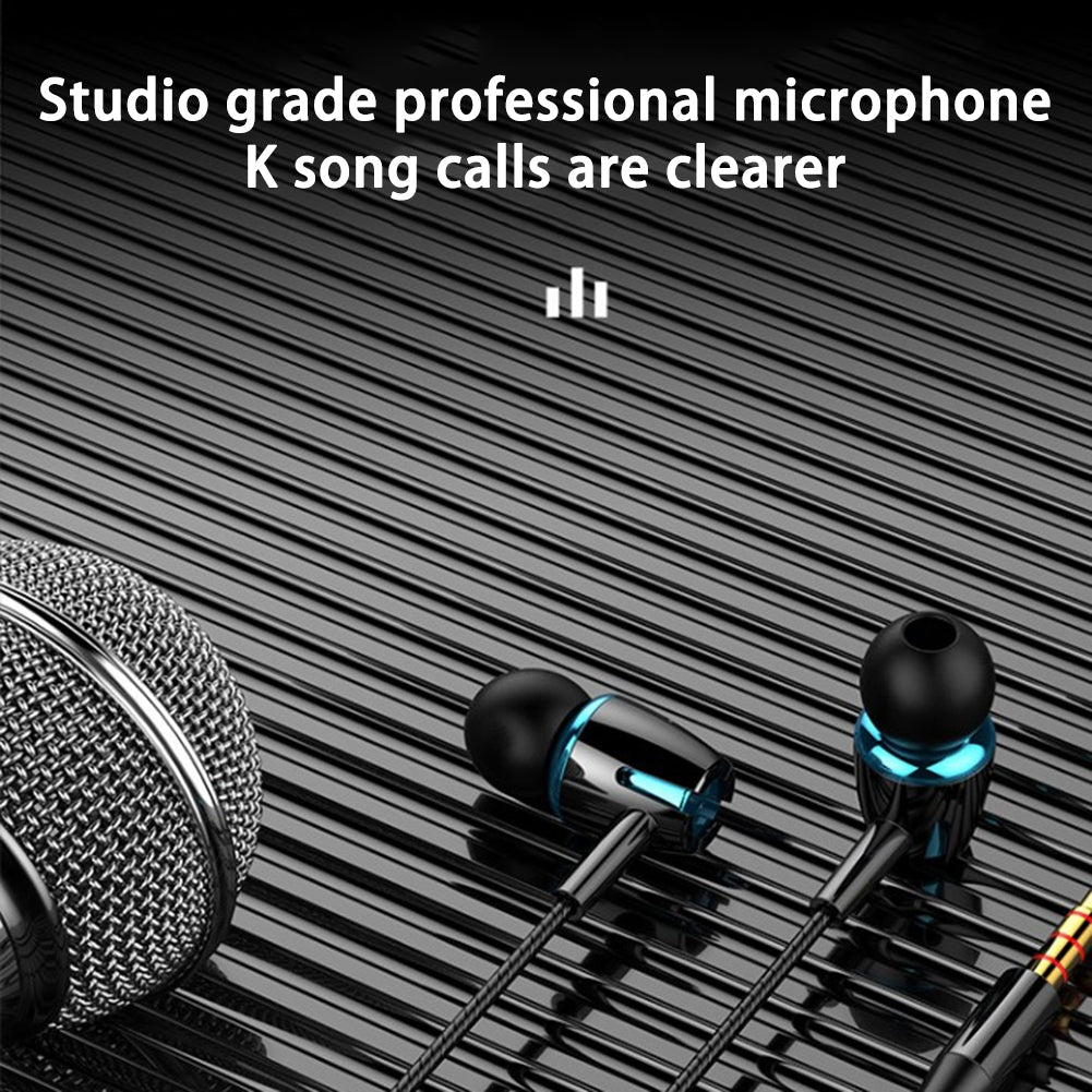 Luminous Subwoofer In-Ear Headphones E18 - 3.5mm Jack Noise Cancelling Sport Earbuds with Built-in Microphone for Hands-Free Calling