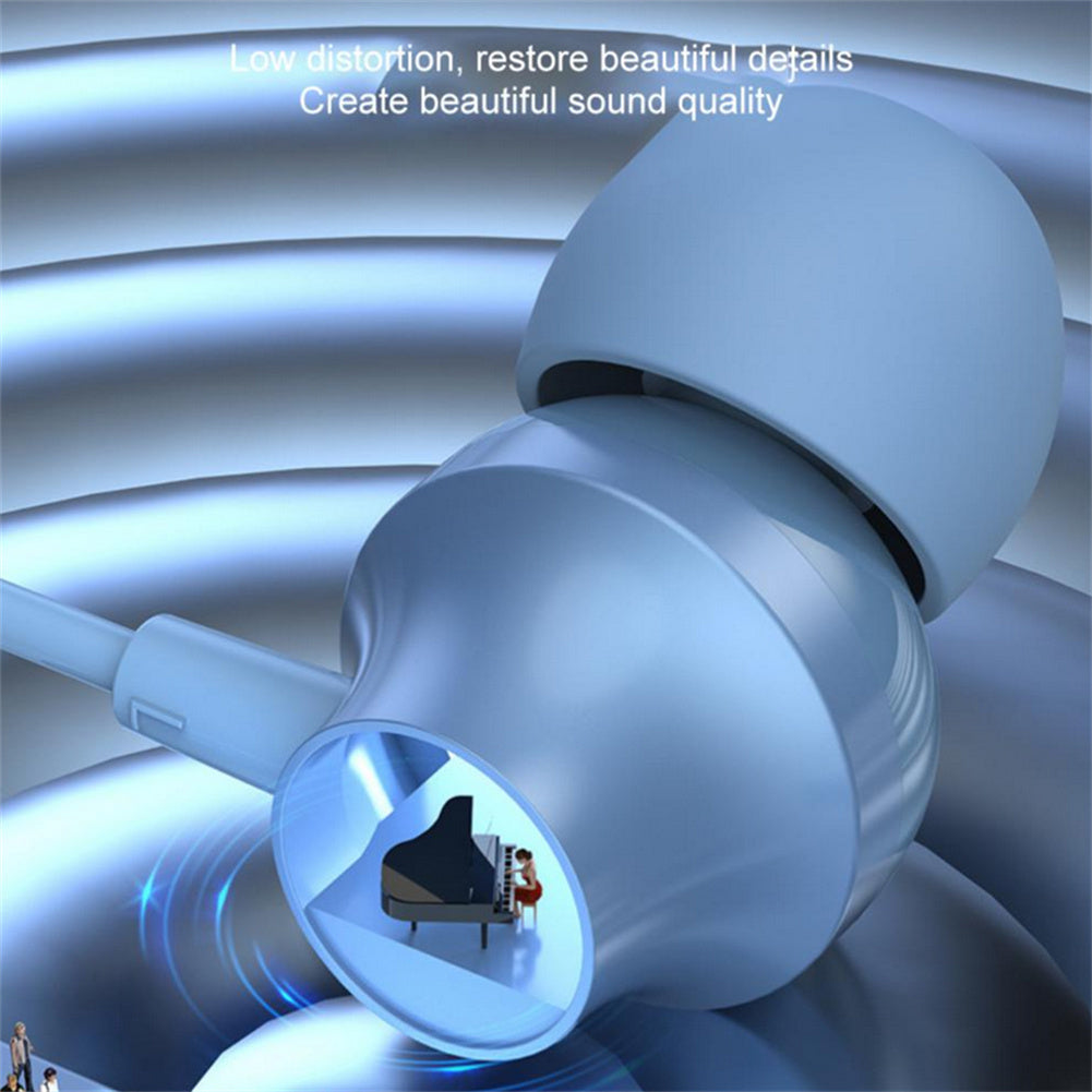 سماعات رأس رياضية هاي فاي مزودة بمحرك نحاسي من النوع C مع تحكم سلكي وسماعة رأس موسيقى باس لهاتف MP3 باللون الأسود