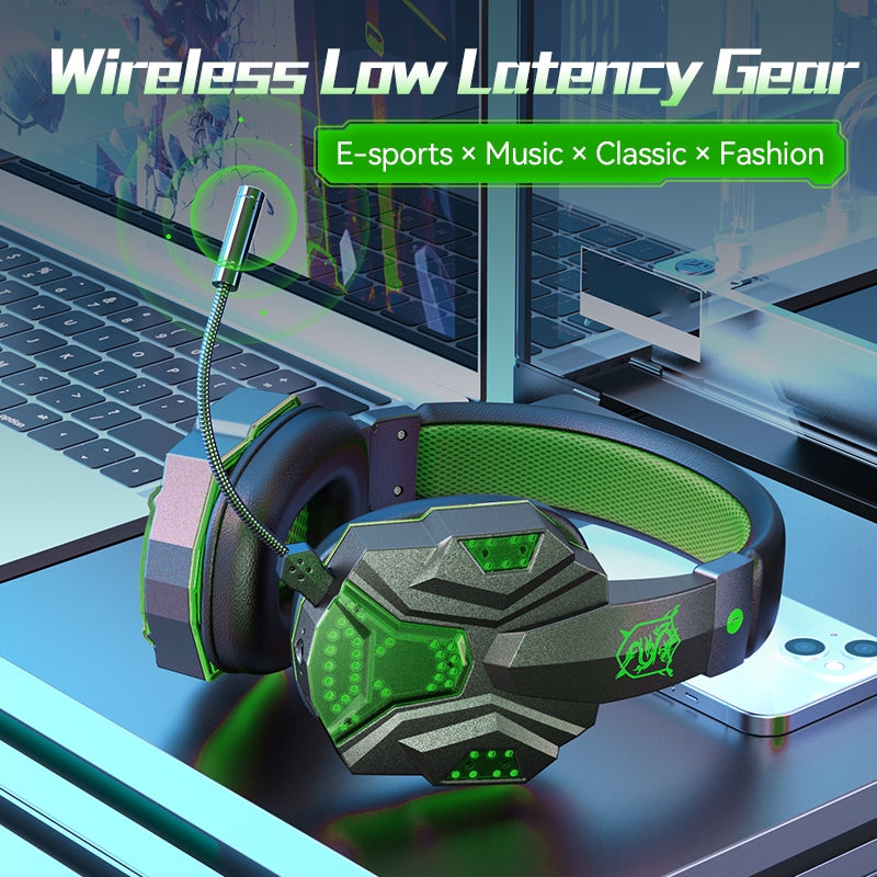 Sy-t830 Wireless Bluetooth Headset Low-latency Luminous E-sports Gaming Earphone Dark Blue