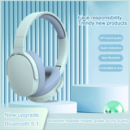 P2961 Bluetooth 5.1 Wireless Gaming Headset In-Ear Stereo HIFI Subwoofer Headphones with TF Card Slot, AUX Music Player, and Built-in Microphone - Grey