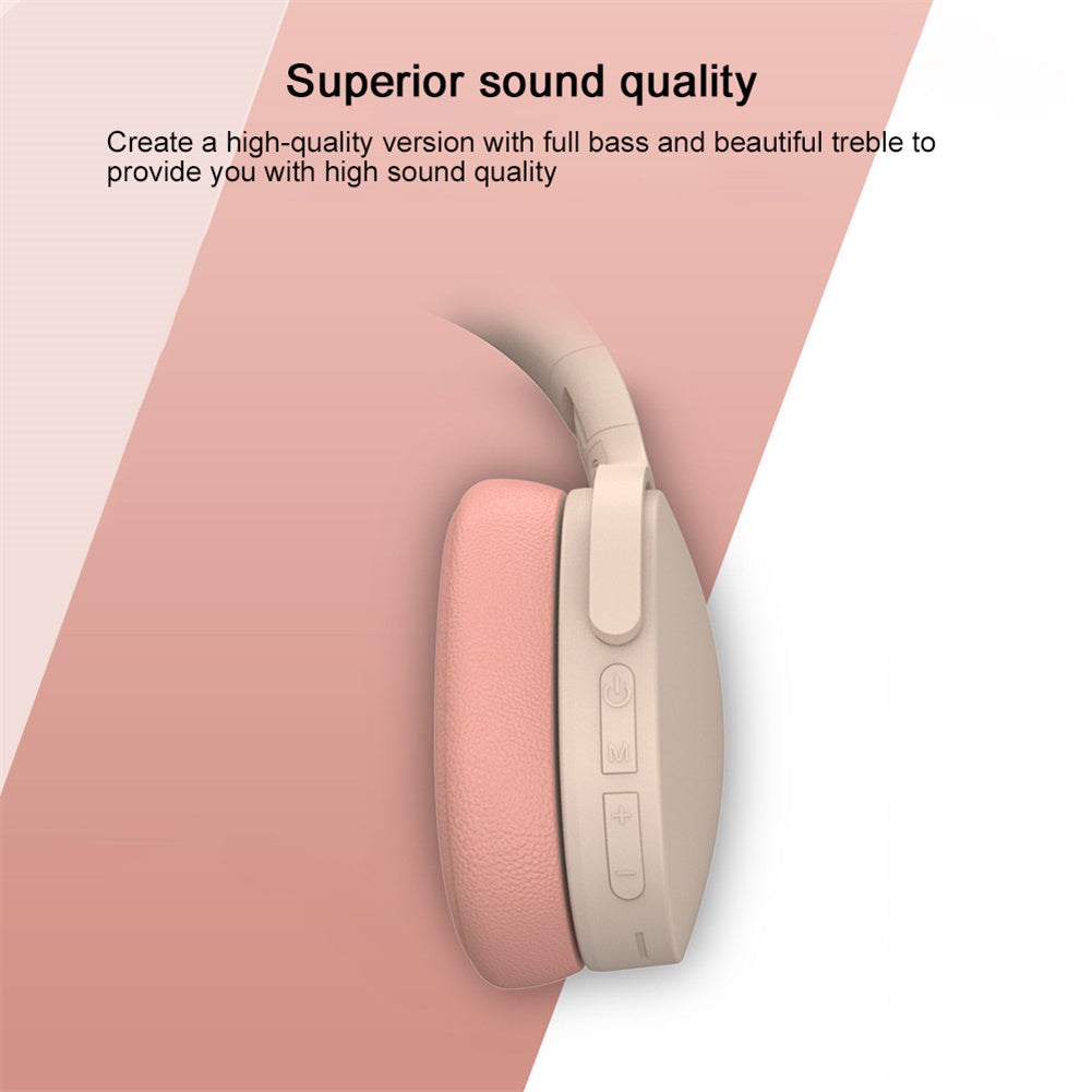 P2961 Bluetooth 5.1 Wireless Gaming Headset In-Ear Stereo HIFI Subwoofer Headphones with TF Card Slot, AUX Music Player, and Built-in Microphone - Grey