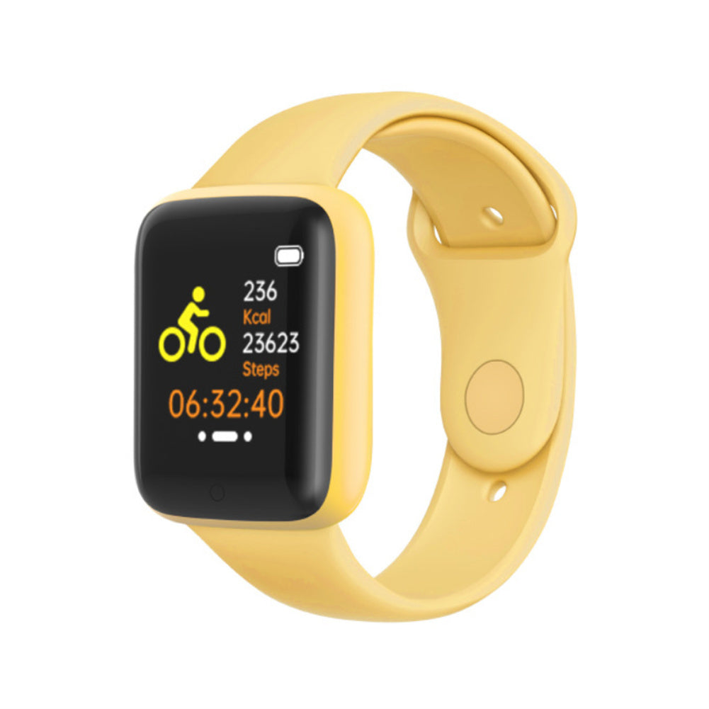 Y68 Pro Macaron Smart Watch - Unisex Bluetooth Fitness Tracker with Heart Rate & Blood Oxygen Monitor (Black)