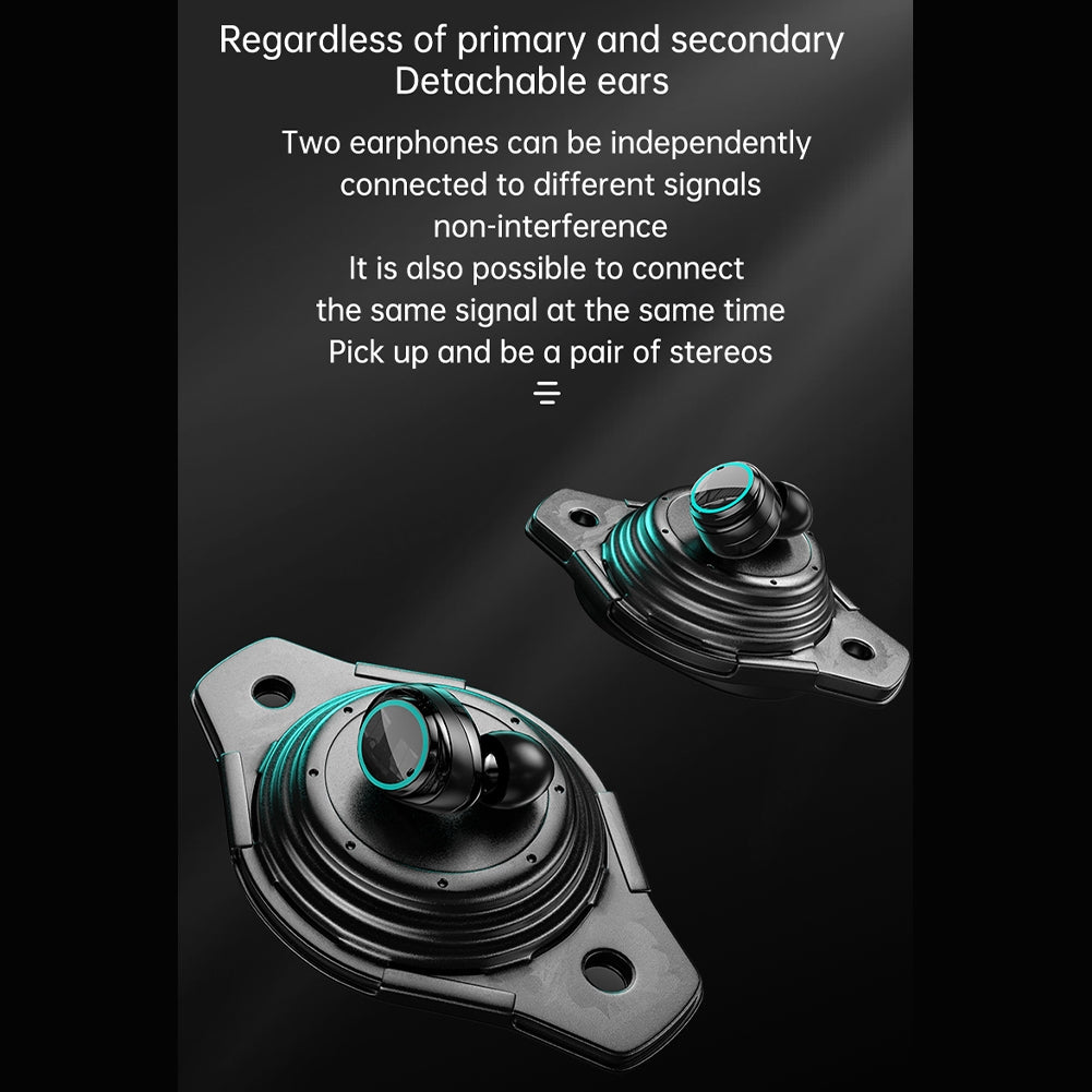 M25 TWS Wireless Headphones Bluetooth 5.3 Touch Control Noise Cancelling Stereo Earbuds with Microphone - IPX7 Waterproof Silver Metal Design