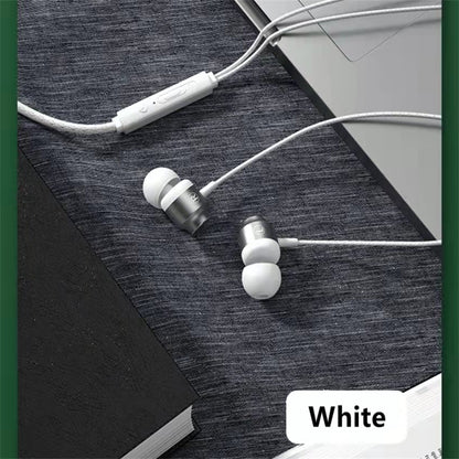 Headphones Wired Built-in Call Control Clear Audio In-Ear Earbuds For Most 3.5mm Plug Devices White 3.5MM