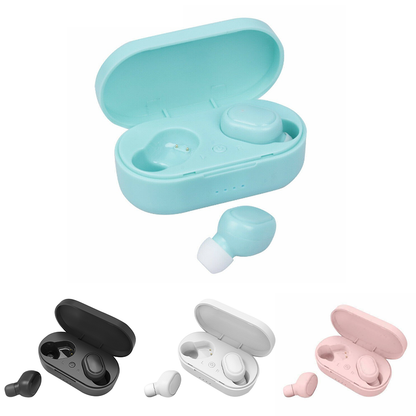 TWS M1 True Wireless Earbuds Bluetooth 5.0 In-Ear Stereo Headphones with Charging Case, Built-in Mic for Sports Work Gaming - Black