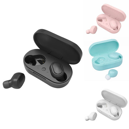 TWS M1 True Wireless Earbuds Bluetooth 5.0 In-Ear Stereo Headphones with Charging Case, Built-in Mic for Sports Work Gaming - Black