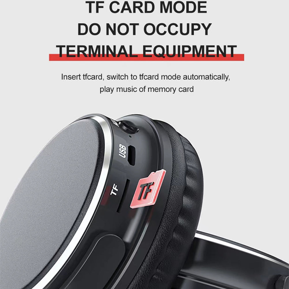 VJ901 Wireless Headphones Over Ear Wireless Headphones Foldable Lightweight Headset With TF Card Mode blue
