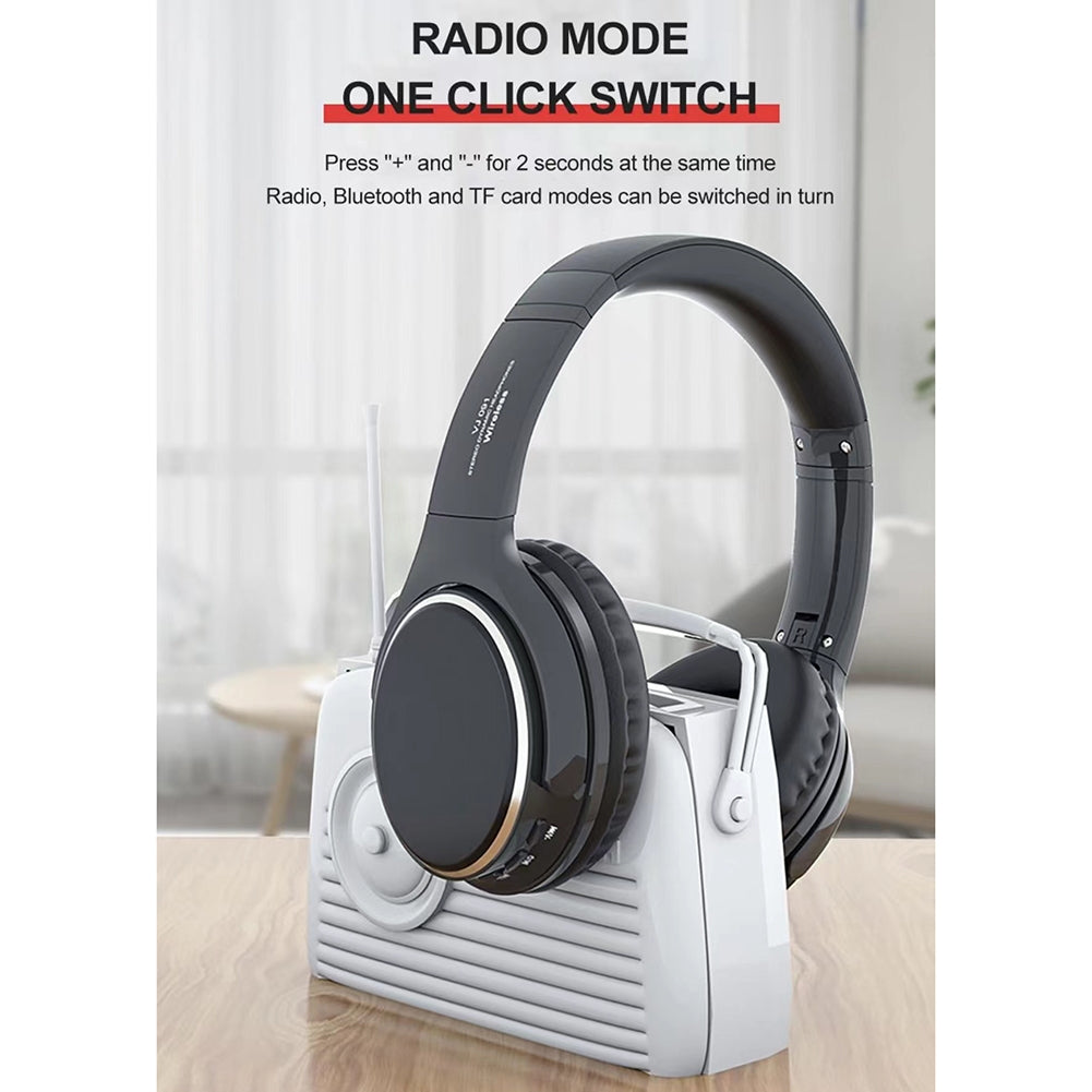 VJ901 Wireless Headphones Over Ear Wireless Headphones Foldable Lightweight Headset With TF Card Mode blue