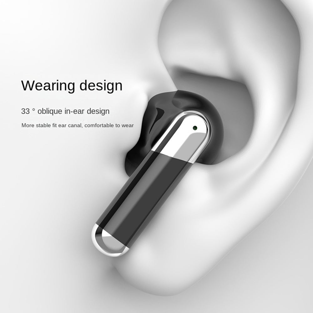J209 Wireless Earbuds With Transparent Charging Case Earphones Stereo Sound In Ear Earphones For Working Sports Gaming black