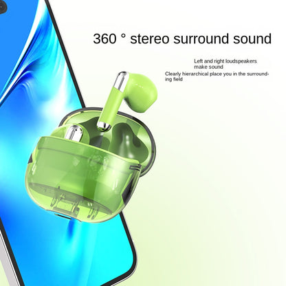J209 Wireless Earbuds With Transparent Charging Case Earphones Stereo Sound In Ear Earphones For Working Sports Gaming black
