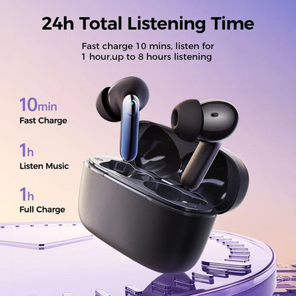 Wireless Earbuds Gaming Earphones with Charging Case Active Noise Reduction Headphones White